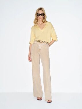 Reformation Mellen Polo Knit Top